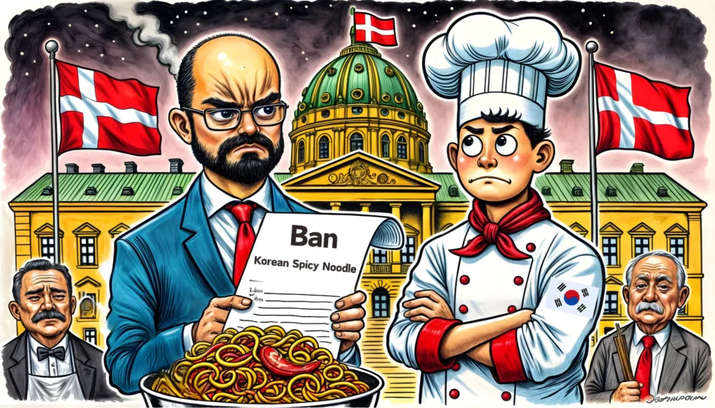 Denmark's Controversial Ban on Buldak Hot Chicken Ramen: Too Spicy for Safety?